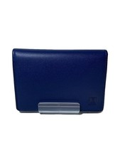 LANVIN Collection Card Case Leather NVY Men's Used