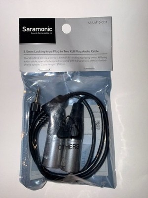 Saramonic SR-UM10-CC1 3.5mm TRS to Two XLR Male Output Y-Cable