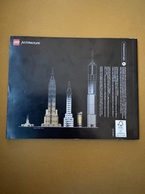 LEGO Architecture New York City  21028 - Instruction Manual Book Only
