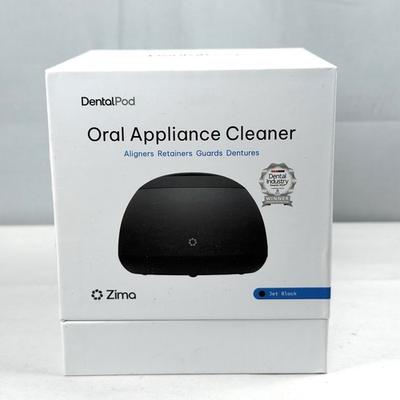 #ad #ad ZIMA DENTAL POD ORAL APPLIANCE CLEANER Jet Black New Sealed $44.99