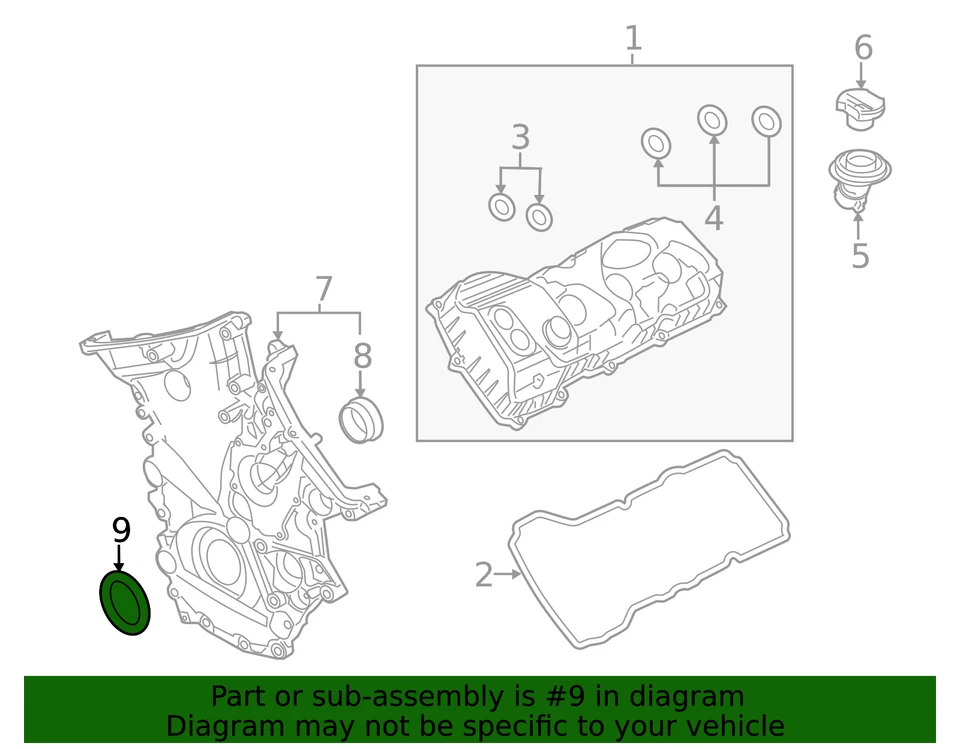Retenedor de sello principal trasero genuino Ford CG1Z-6335-B Foto 2 de 4