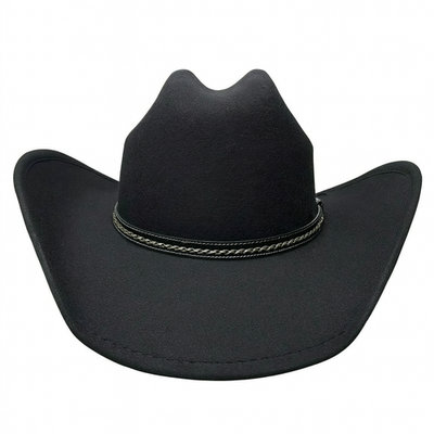 Chapeau De Cowboy (feutre) Homme - Taille S à XL - Noir, Laine - Large Bord - Fait Main Au Mexique - Neuf