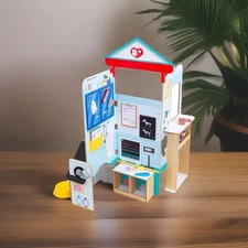 Kidkrafts Let’s Pretend Wooden Pet Doctor Pop-up,Play & Put Away Toy with 18 Acc