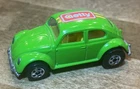 Hot Wheels Vintage 1988 Getty Promo Lime Green VW Volkswagen Bug Beetle