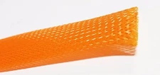 ORANGE BRAIDED EXPANDABLE FLEX SLEEVE WIRING HARNESS LOOM FLEXABLE WIRE COVER