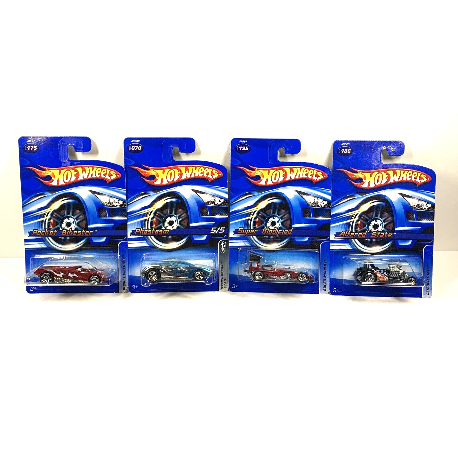 Mattel Hot Wheels Lot Of 4 Toy Cars: Pocket Bikester, Phastasm, & More! Ages 3+