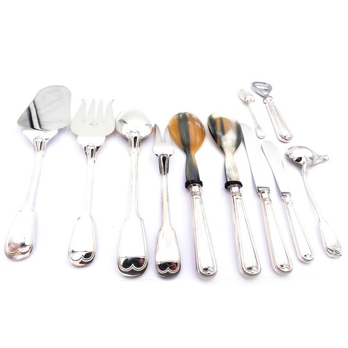 Silberbesteck 925S Augsburger Fadenmuster 6 Personen 89 Teile mit Fischbesteck - Bild 5 von 9