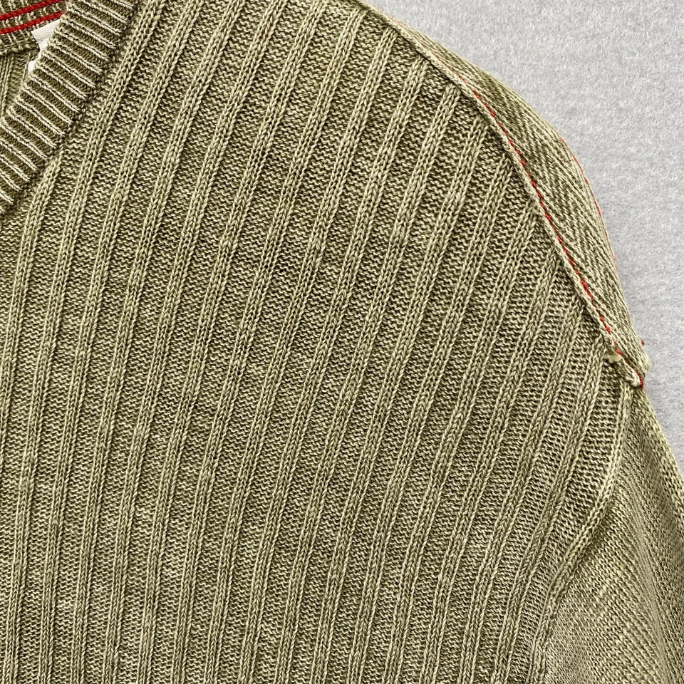 Suéter Tommy Bahama Para Hombre Grande Verde Algodón Pullover Manga Larga Foto 3 de 4