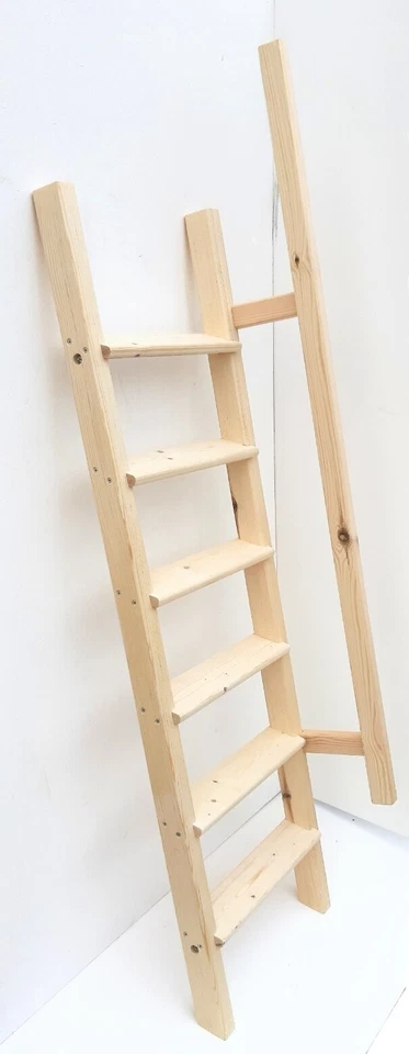 Scala in legno per soppalco letto a castello solaio cameretta con POGGIAMANO - Bild 4 von 4