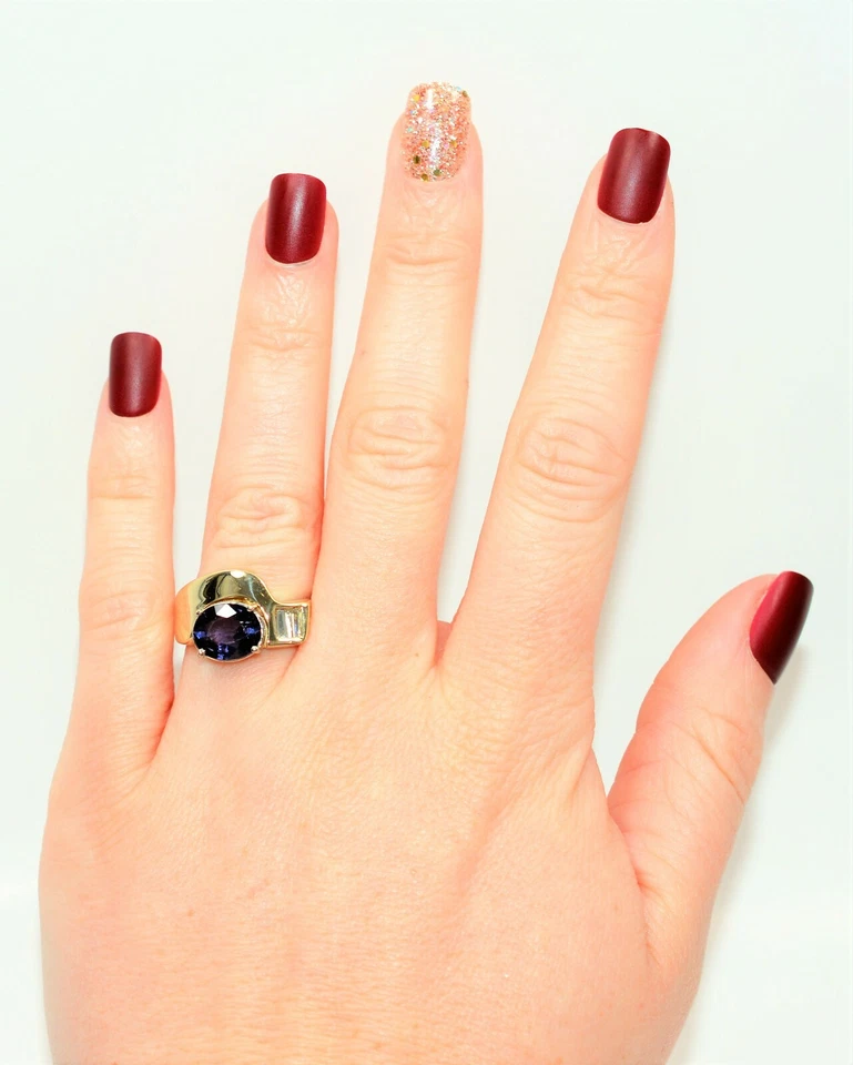 Natural Spinel & Diamond Ring 14K Solid Gold 2.70tcw Cocktail Ring Gemstone Ring - Image 2 of 4