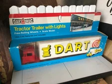 DART DRUG STORES TRUCK AND TRAILER 1970'S PLASTIC IN THE BOX 
