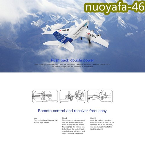 Wltoys A380 3-CH RC Passagierflugzeuge 2,4G Fernbedienung 6 Achsen Flügel 510 mm Segelflugzeug Spielzeug - Bild 6 von 18