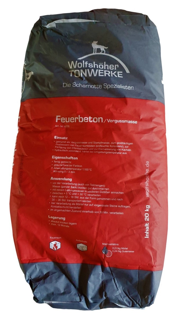 25 KG Lehmmauermörtel Schamottemörtel Lehm Lehmmörtel Ofenlehm Hafnermörtel EUR 37,95 - DE