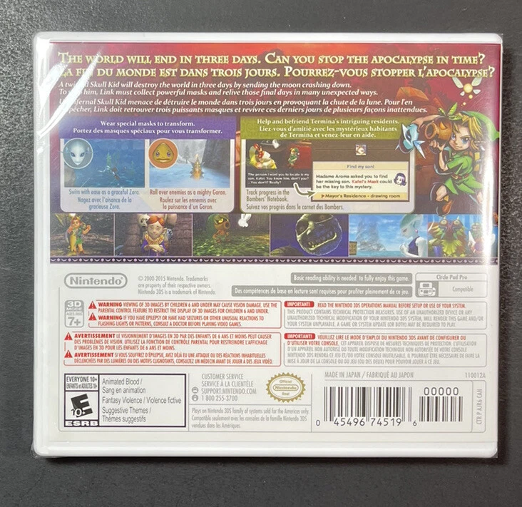 The Legend of Zelda Majora's Mask 3D [ Nintendo Selects ] (3DS) NEW - Image 2 of 4