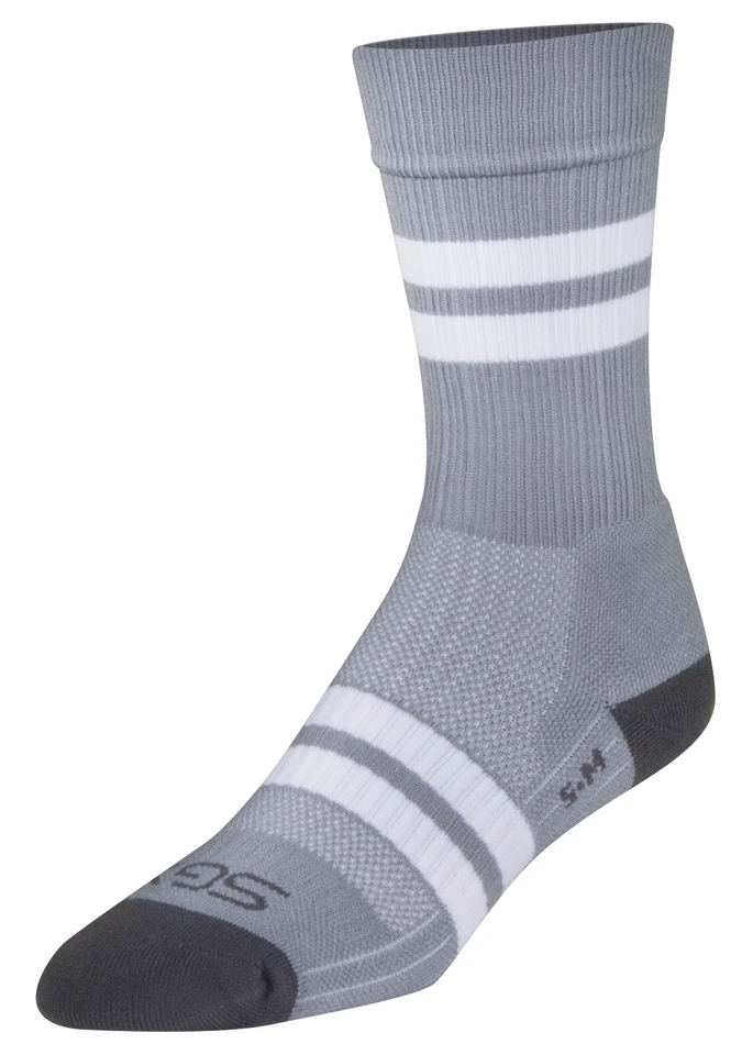 Socks - SockGuy - New School Gray S/M 7" SGX Cycling/Running NEW - Image 2 of 4