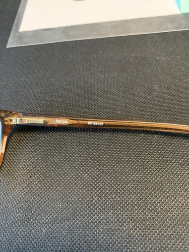 KENSIE “ETHEREAL” Amber Brown Crystal Eyeglasses Frame 52-15 G506 - Picture 5 of 6