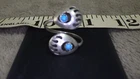 Vintage Sterling Silver Ring 925 Size 4 Turquoise Petite Bear Claw Shadowbox