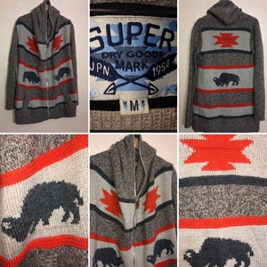 superdry chunky knit cardigan