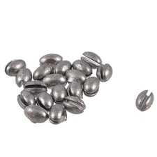 Reuseable 7.5x5mm Oval Lead Split Shots Fishing Sinkers 20 Pcs 1.3g Per Piece
