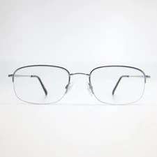 Marchon Eyeglasses Frames FLEXON 606 LT GUNMETAL Shiny Silver Half Rim 54-19-140