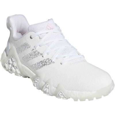 アディダス レディース ゴルフシューズ adidas Women's CODECHAOS 22 Golf Shoes - White/Silver/Pink s-l400.jpg
