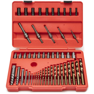 04202A Master Screw Extractor | 55 Pieces Broken Bolt Remover | Multi Spline, Ex