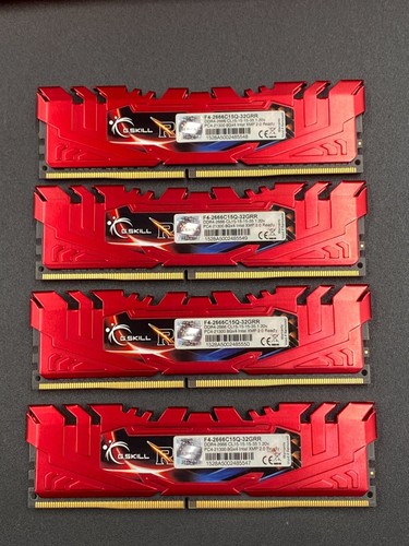 32GB(4x8GB) G.SKILL RIPJAWS DDR4 2666MHz CL15 XMP READY F4-2666C15Q-32GRR RAM