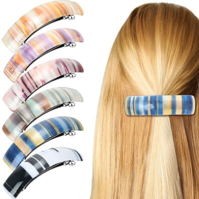 Willbond 6 pc Large Thick Hair Barrettes Clip Set NEW