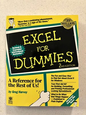 Excel For Dummies, 2nd Edition: Instruction Book