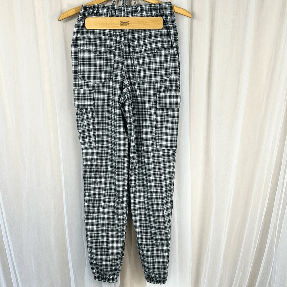 Hollister black and white plaid cargo pants eBay