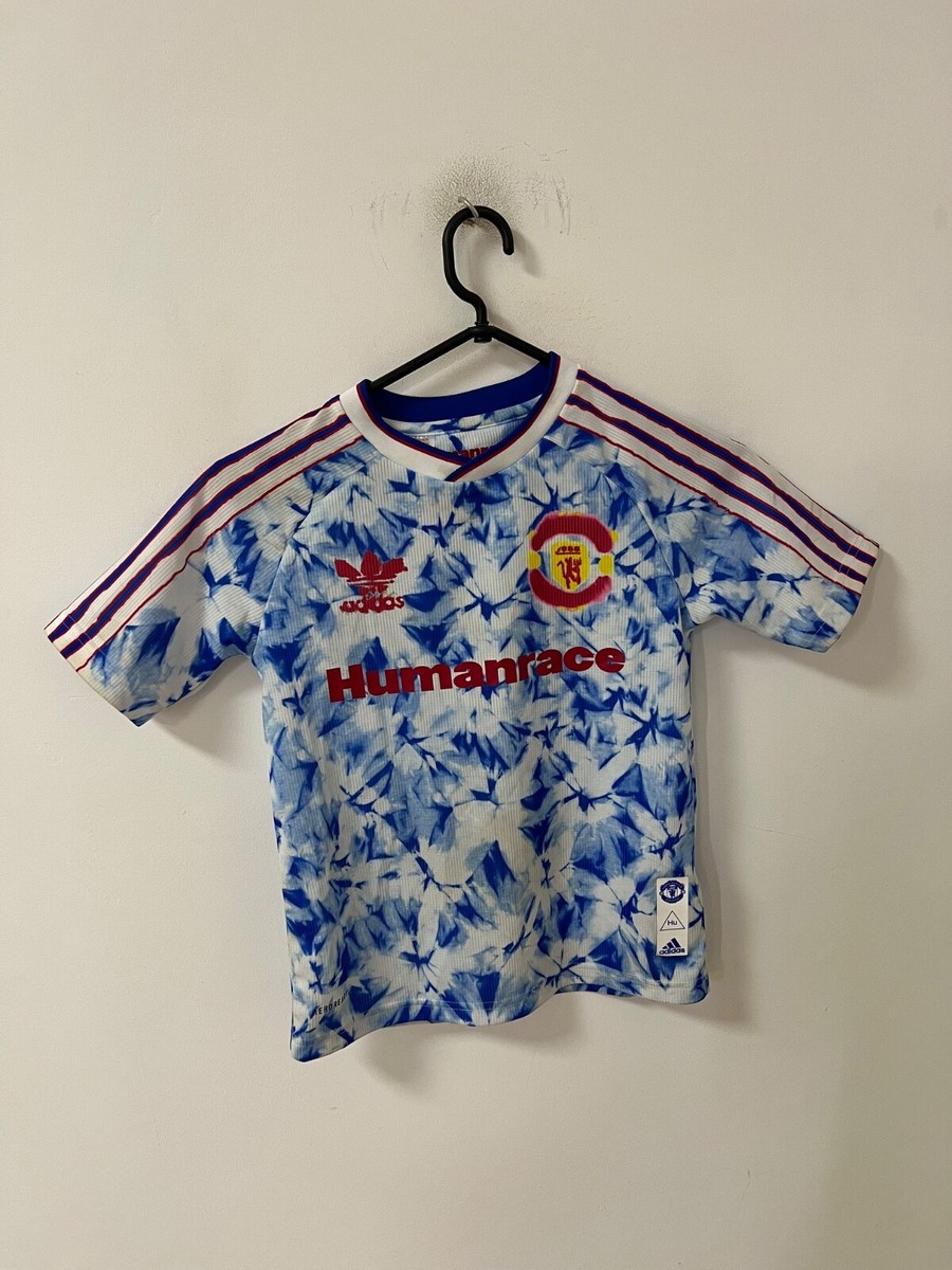 MANCHESTER UNITED FOOTBALL SHIRT HUMAN RACE ADIDAS JERSEY SIZE