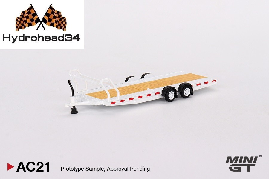 ミニカー MINI GT 1/64 Car Hauler Trailer Type C Mini GT Car Hauler Trailer Type C White 1:64 Scale NEW in box AC21