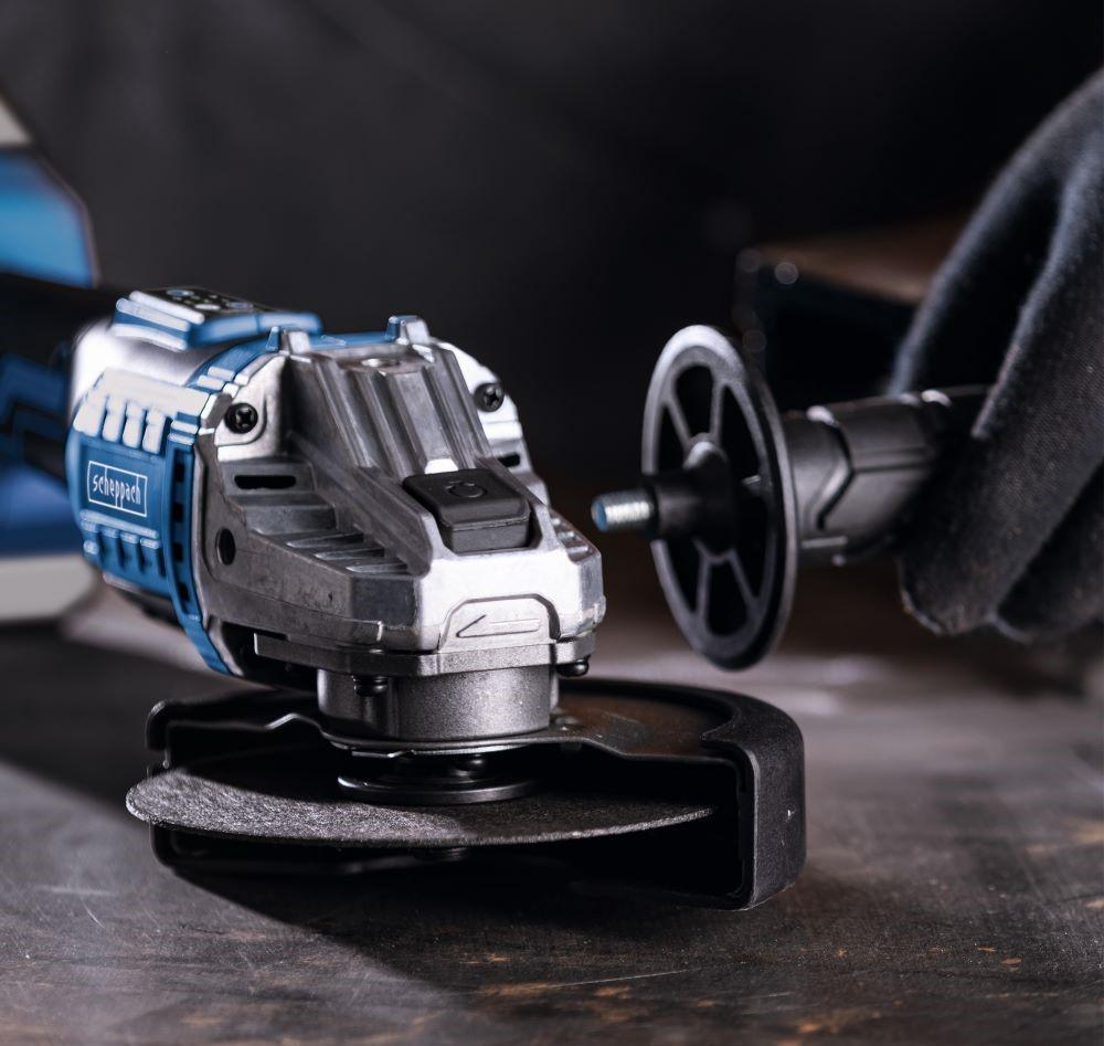 Winkelschleifer burstenloser 20V ohne Akku ixes Scheppach bc-ag125 