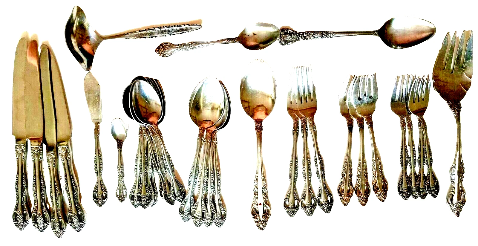 Stainless Steel Mix JAPAN and Reed & Barton Flatware 32pcs set for 4 Silverware