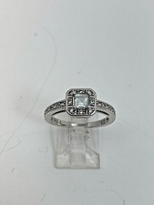 Sterling Silver .925 8mm Square CZ Ring Size 7