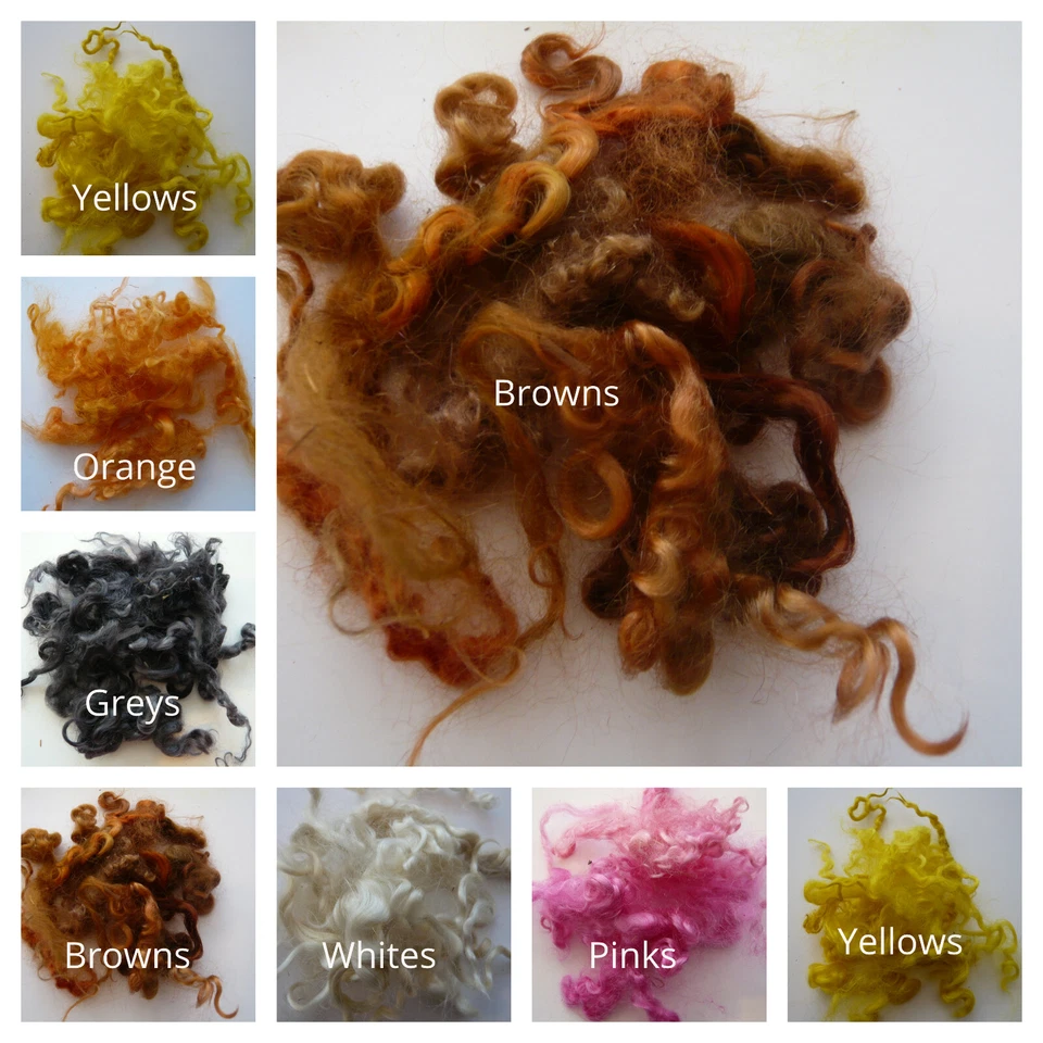 Heidifeathers® Mohair Curly Wool Locks, Hand Dyed - Choose the Colour - Felting - Image 4 of 4