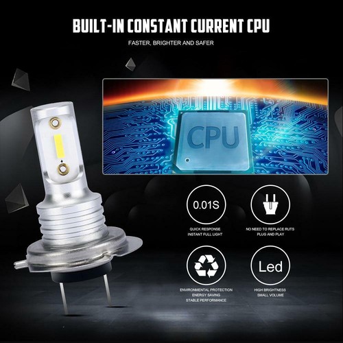 2x Kit de conversión de bombillas de faros LED H7 haz alto/bajo para Hyundai Sonata 2003-2014 - Imagen 4 de 12
