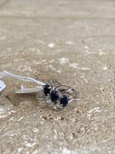 NWT Sterling Silver Blue Sapphire Ring 925 Size 6 MSRP 109 2091