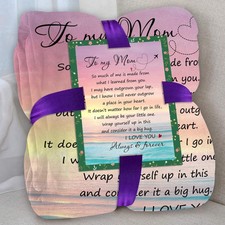 Gifts for Mom from Daughter or Son to My Mom Blanket, Thoughtful Mothers