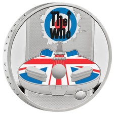 2021 Music Legends - The Who UK 1 Oz Coloured Silver Proof Royal Mint Box COA