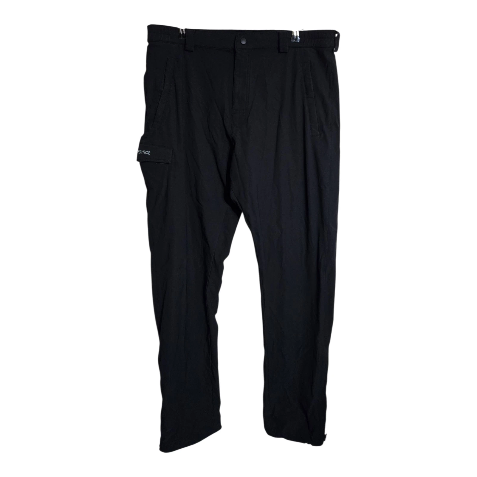 Marmot Pants Mens Large Black Nylon Elastane Hiking Outdoor Cargo Stretch Damage