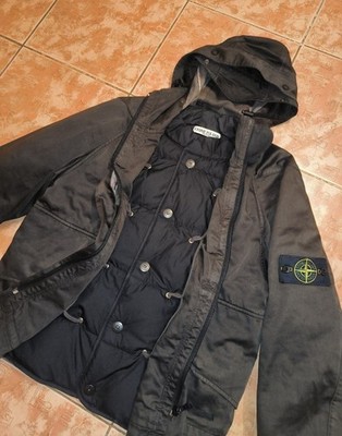 Stone Island Raso Gommato Jacket 2009 Down Lined Size S Made in