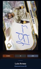 25 Topps Bunt DIGITAL Diamond Icons Chrome Signature ICONIC Luis Arraez