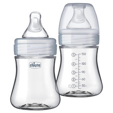 Duo Hybrid Baby Bottles, Glass Inside, Plastic Outside, 5Oz, 2 Pack