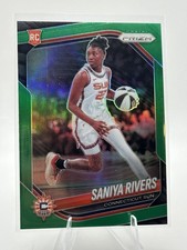 2025 Panini Prizm WNBA #131 Saniya Rivers Green Prizms