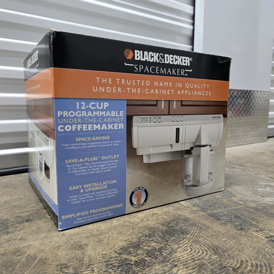Black Decker Spacemaker 12 Cup Under Cabinet WHITE Coffee Maker SDC750 OPEN BOX - Image 2 of 4