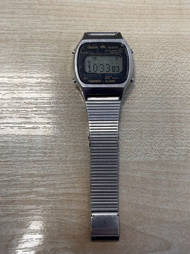 Ultra Rare Orient IA 751103-41 CA COMMENT ALARM Retro LCD Display 70-80s
