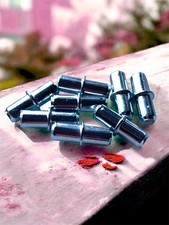 16 x 5mm Nickel Plated Shelf Support Pegs Push In Stud Pins for Cabinet Wardrobe