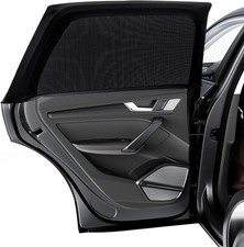 PEYOU Car Window Shades for Baby 2 Pack, Stretchable & Breathable Spandex Rear S