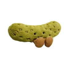 Jellycat Amusable Green Sour Pickle Plush Toy Cute Collectible Soft Stuffed Doll